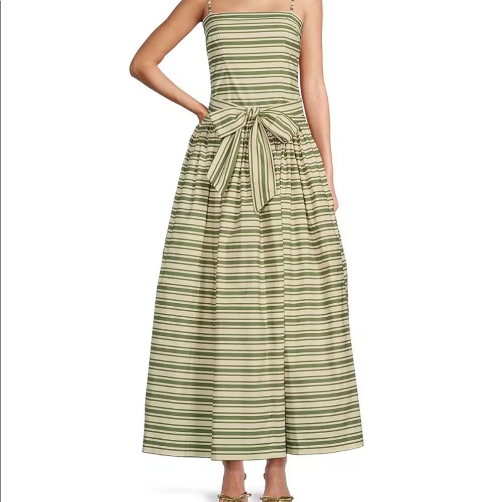 Antonio Melani x The Style Bungalow South Ocean Bow Detail Striped Maxi Dress